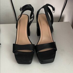 a new day Black Strappy Heels